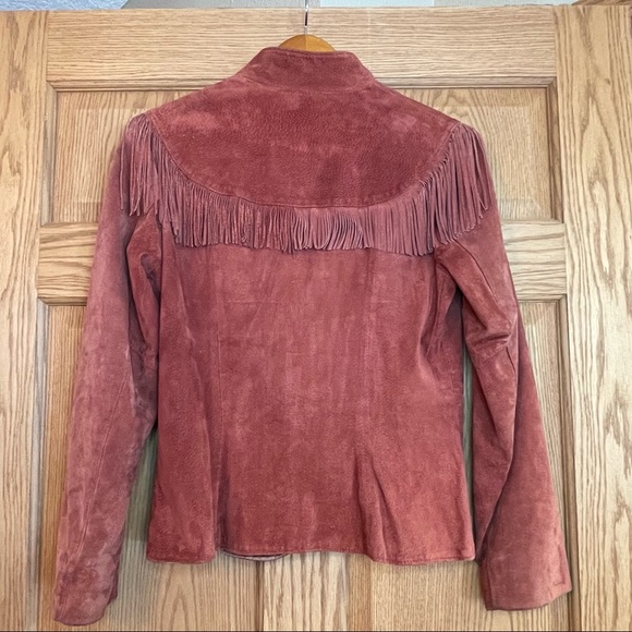 DAVID JAMES Vintage Leather Fringe Jacket SZ 13/14 - Picture 7 of 14